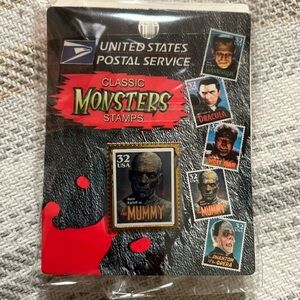 USPS classic monsters stamps metal pins
